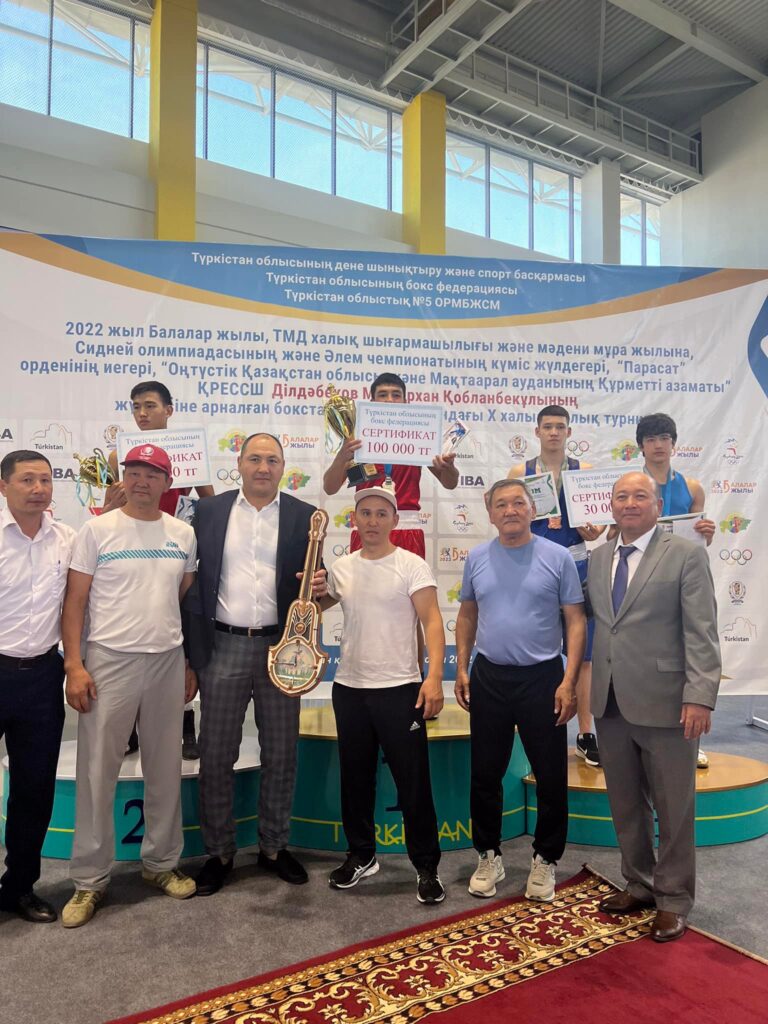 ТҮРКІСТАНДА БОКСТАН МҰҚТАРХАН ДІЛДӘБЕКОВТЫҢ ЖҮЛДЕСІНЕ АРНАЛҒАН ХАЛЫҚАРАЛЫҚ ЖАРЫС АЯҚТАЛДЫ
