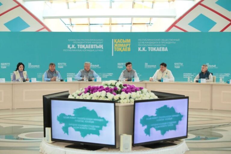 Қ.ТОҚАЕВТЫ ҚОЛДАУ ЖӨНІНДЕГІ РЕСПУБЛИКАЛЫҚ ҚОҒАМДЫҚ ШТАБ ЖАМБЫЛ ОБЛЫСЫНА БАРДЫ