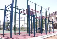 Шымкенттің бір ауданда 41 спорт алаңшасы салынды