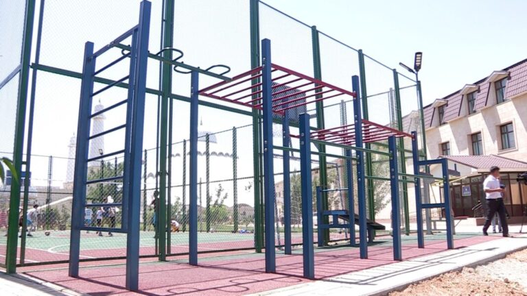 Шымкенттің бір ауданда 41 спорт алаңшасы салынды