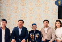 КЕНТАУДА ҰЛЫ ОТАН СОҒЫСЫ АРДАГЕРІНЕ ҚҰРМЕТ КӨРСЕТІЛДІ