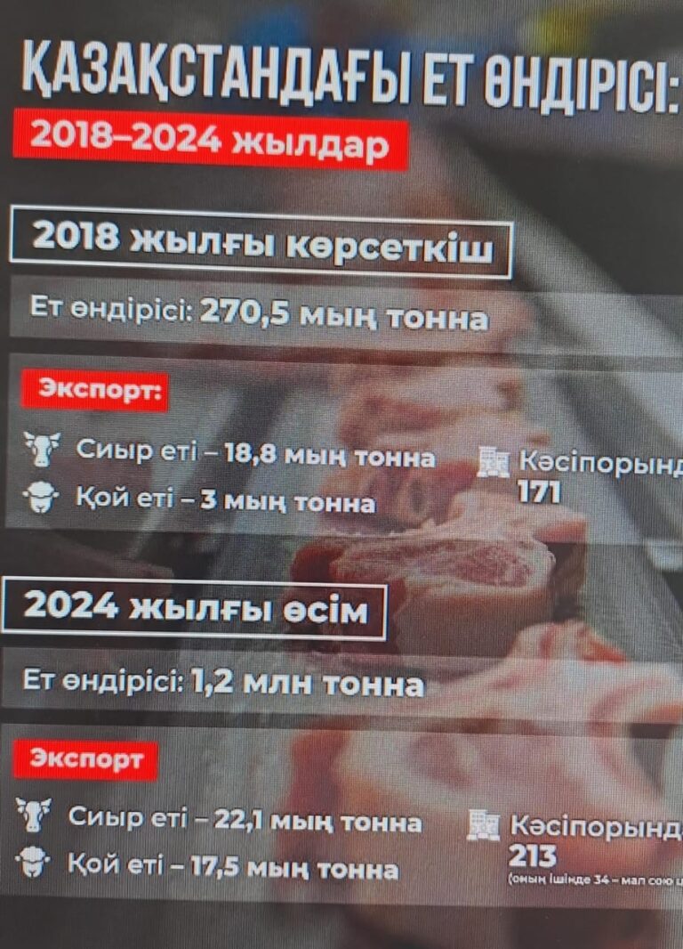 6 жылда Қазақстандағы ет өндірісі қалай өзгерді