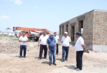 САРЫАҒАШ АУДАНЫНДА ЖАҢА ДӘРІГЕРЛІК АМБУЛАТОРИЯ БОЙ КӨТЕРУДЕ