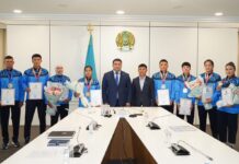 ТҮРКІСТАН ОБЛЫСЫНЫҢ ӘКІМІ АЗИЯ ЧЕМПИОНДАРЫНА ҚҰРМЕТ КӨРСЕТТІ